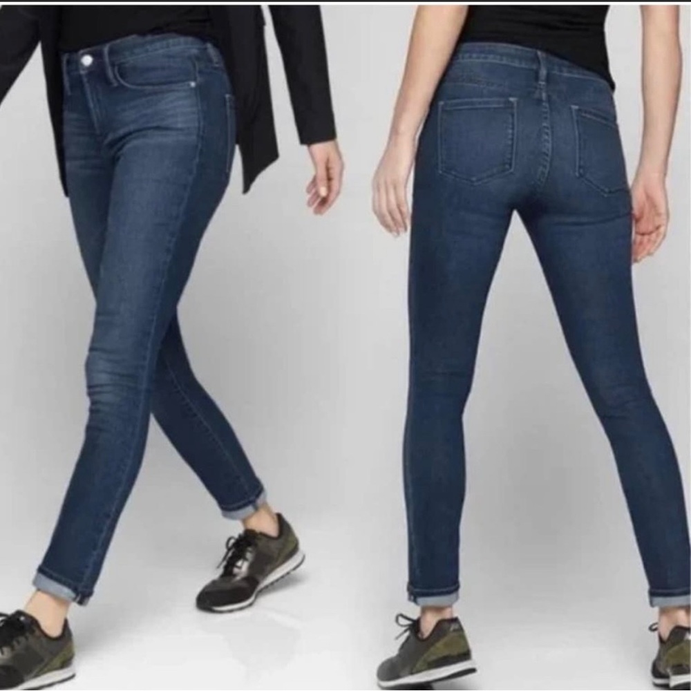 Athleta Sculptek Performance Skinny Dark Wash Jeans Sz 2 - Picture 11 of 11